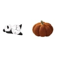 thumbnail image 1 of Reloj De Pared Moderno Con Forma De Calabaza Y Adorable Panda, Y Cojín De Felpa Para Sofá. Decoración Práctica Y Resistente Para El Hogar, Ideal Para La Sala De Estar O El Dormitorio., 1 of 8