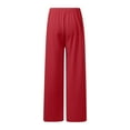 thumbnail image 5 of Sweatpants for Women 2025 Elastic Waist Drawstring Wide Leg Stretchy Loose Fit Pants with Pockets Casual Trousers, 5 of 6