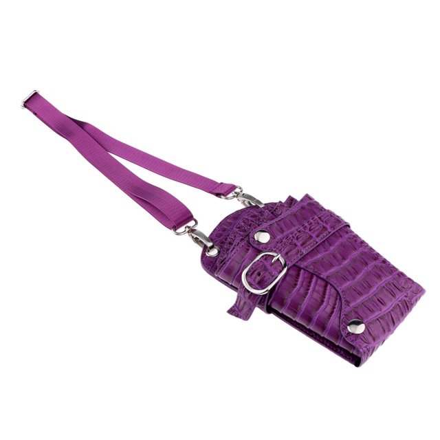 Durable Cuero de Bolsa de Tijeras Cabello Herramientas de Peluquería para Mascotas Estuche para Bolsa , Púrpura Yinane Estuche para tijeras