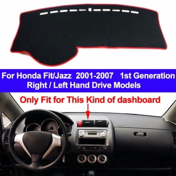 Leather Car DashMat Dashboard Cover For Honda Fit Jazz 2001- 2004 2005 2006 2007