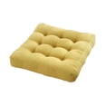 thumbnail image 3 of Cojín cuadrado para silla, cojín de suelo para sentarse, tela de gofre suave, cojín antideslizante para silla de cocina para chimenea, rincón de lectu Amarillo, 3 of 7