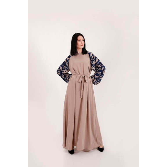 Alissa Maxi Dress-Abaya with Long Sleeve