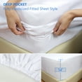thumbnail image 5 of PiccoCasa Microfiber Fitted Sheet 14" Deep Pocket Mattress Protector, Queen, Snow White, 5 of 7