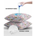 thumbnail image 4 of Outdoor Pillow Covers Pack of 2, Ocean Pink Blue Coral Yellow Fish Waterproof Throw Pillowcase Cushion Cases, Summer Shell Starfish Decorative Pillow Cover for Couch Sofa Home Bed Patio, 4 of 6