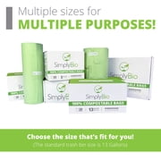 13 Gal. 1 Mil. Compostable Trash Bags with drawstring, Eco-Friendly, Heavy-Duty (30-Count)