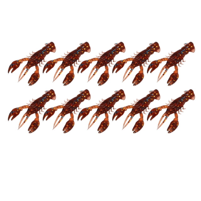 Soft Fishing Lure Crawdad Soft Bait Soft Shrimp Lure Fishing Lures 10pcs Soft Fishing Lure Crawdad Bait PVC Shrimp Artificial Soft Lure Baits For Bass Fishing