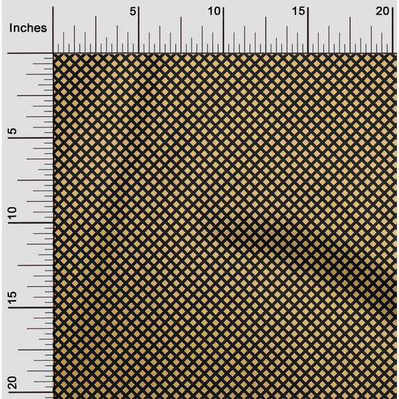oneOone Cotton Cambric Fabric Diagonal Check Print Sewing Fabric BTY 56 Inch Wide