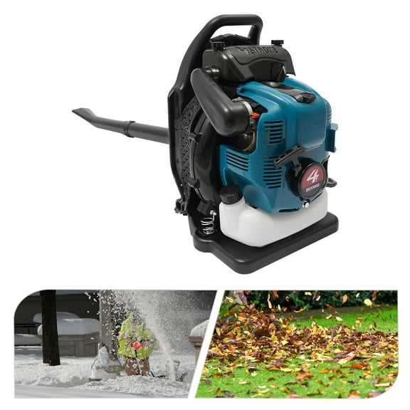 ToppiJoy Backpack Leaf Blower with 75.6cc 4 Stroke Engine, Adjustable Speed Gas Powered Blower for Lawn Snow Debris Removal & Landscaping