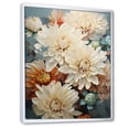 thumbnail image 2 of Designart "Blooming Mums In Blue And Gold Minimalism" Mums Floater Framed Wall Art Prints, 2 of 5