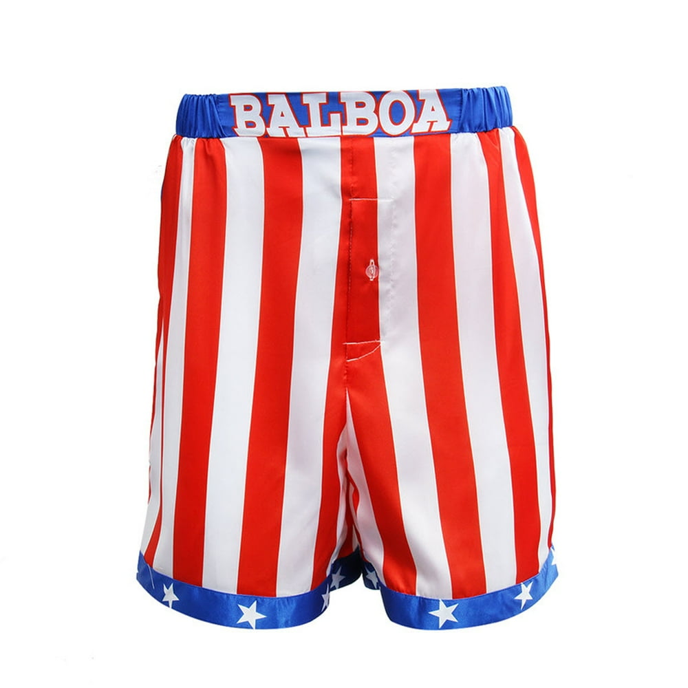 Rocky Balboa American Flag Shorts USA IV Costume Boxing Movie Boxer