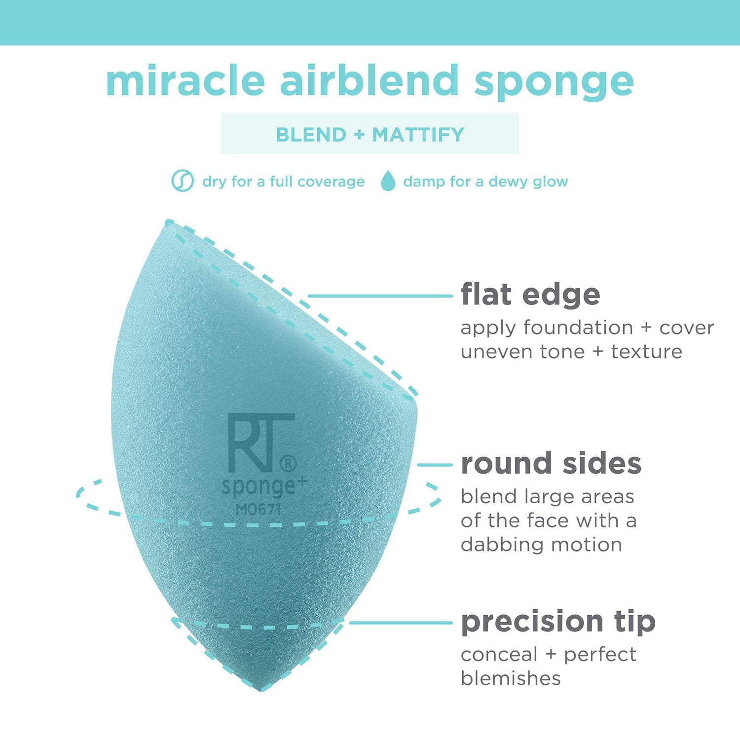 Real Techniques Miracle Airblend Sponge 1 pièce