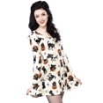 thumbnail image 1 of Vampire Sexy Halloween Print Long Sleeve Dress,Beige, 1 of 5