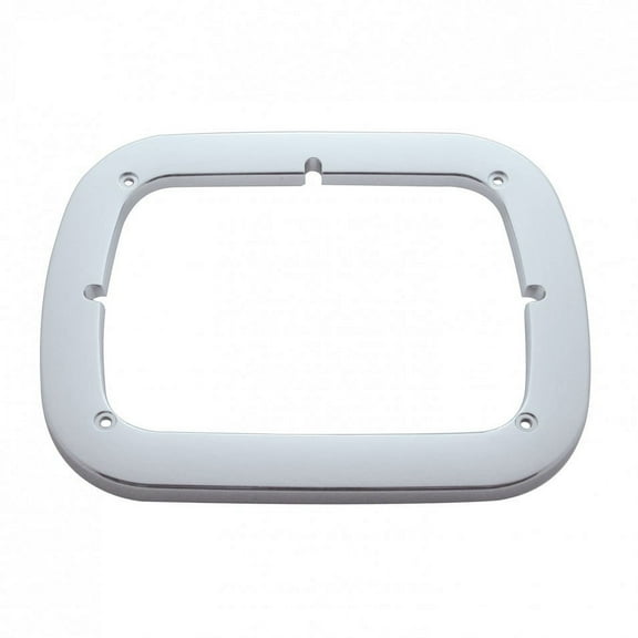 United Pacific 41112 Headlight Bezel   Rectangular, Chrome, Plastic