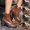 Brown, variant on Women's Ankle High Booties Platform High Block Heeled Round Toe Buckle formal Lace Up Elegant Evening Party Sweet Boots Ankle Strap Brown 6.5(38)