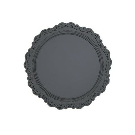 

Biplut Exquisite Round Shape Cup Coaster Flexible Anti-scalding Silicone Cup Mat for Home(Grey L)