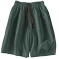 thumbnail image 4 of Men Shorts 5 Inch Plus Size Cool Silk Quick Dry Shorts Loose Fit Lightweight Sports Beach Casual Summer Shorts Green M, 4 of 7