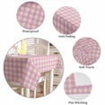 thumbnail image 6 of Pink Tablecloth Rectangle Table Cloth 52x70 , Waterproof Tablecloth Outdoor Table Cloth, Grid Checkered Plaid Gingham Lattice Trellis Washable Table Cover for Kitchen Dining Party, 6 of 8