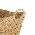 thumbnail image 5 of DecMode 31" x 19" Brown Seagrass Handmade Large Woven Storage Basket with Ring Handles, 1-Piece, 5 of 9