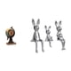 thumbnail image 1 of Reloj de mesa con estatua de la familia de conejos, pieza de colección, adorno artesanal para oficina, chimenea, dormitorio, armario, estantería., 1 of 8