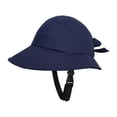 thumbnail image 3 of Sombrero de pescador para mujer, con visera para el sol, cómodo para playa y verano Azul oscuro, 3 of 9