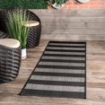 thumbnail image 4 of nuLOOM Alexis Striped Indoor/Outdoor Area Rug, 4' x 6', Black, 4 of 7