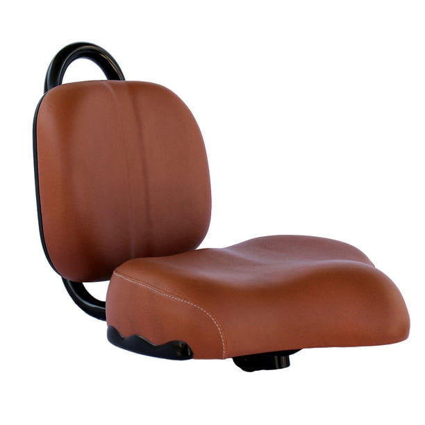 Brown Bicycle Seat with Backrest. beach cruiser bike seat