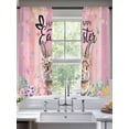 thumbnail image 2 of Easter Sheer Curtains 72 Inch Length 2 Panels for Living Room, Spring Rabbit Eggs Flowers Flags Leaves Wood Grain Voile Kitchen Curtain Set, Luxury Privacy Drapes Window Treatment for Bedroom, 2 of 7