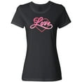 thumbnail image 3 of Inktastic Love in Red and Pink with Heart Women's T-Shirt, 3 of 5