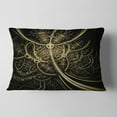 thumbnail image 2 of Designart Gold Metallic Fabric Pattern - Abstract Throw Pillow - 12x20, 2 of 5