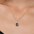 thumbnail image 3 of Gem Stone King 14K Yellow Gold Green Mystic Topaz Pendant Necklace | 2.30 Cttw | Gemstone November Birthstone | Oval 9X7MM | Gold Necklace for Women | With 18 inch Gold Chain, 3 of 6
