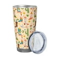 thumbnail image 2 of Susaid Groovy American Western Footwear Print 20oz Car Cup,Insulated Coffee Cup Fully Spill Proof Travel Coffee Mug, Stainless Steel Tumbler for Work Home Outdoor Car-Straw Three-piece Set, 2 of 8