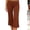 05# Brown, variant on Women Studded Gaucho Pants Low Rise Flare Culottes Wide Leg Cropped Pants Y2k Rivet Capri Gauchos Brown M