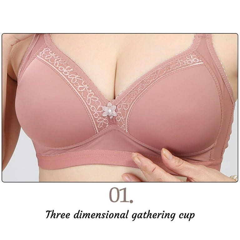 7-24 hour Comfort Wireless Bras for Women, Lace Bra Triangle Everyday  Underwear, Full Coverage Bralettes for Women