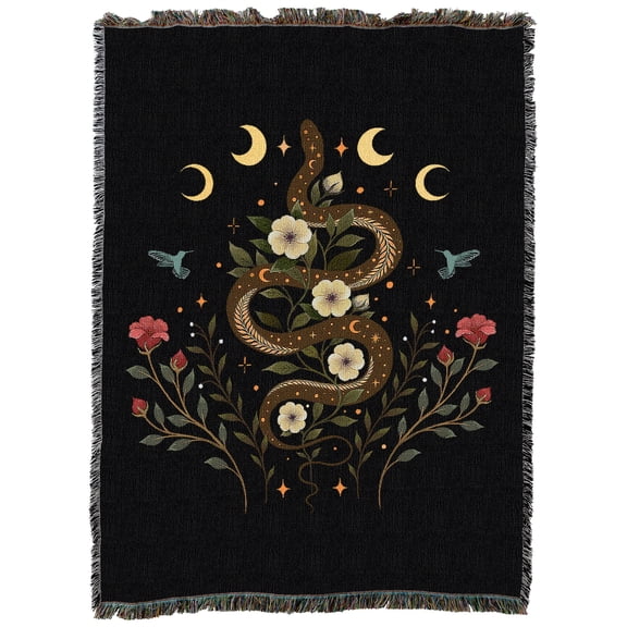 Pure Country Weavers Serpent Spell Large Tapestry Throw Woven from Cotton - Made in The USA (72x54)