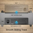thumbnail image 3 of Ergonomic Keyboard Tray Under Desk Pull Out with Adjustable C-Clamp Mount, Slide-Out Computer Keyboard and Mouse Platform Drawer for Office and Home Typing (Black), 3 of 6