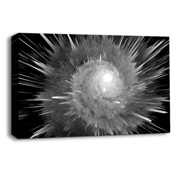 wall26 Canvas Wall Art Black and White Energy Wave Pictures Home Wall Decorations for Bedroom Living Room Paintings Canvas Prints Framed - 16x24 inches