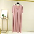 thumbnail image 6 of Women Nightgown Pajama Sleeveless Lace Sexy V Neck Sleep Dress Sleepwear Pink XL, 6 of 7