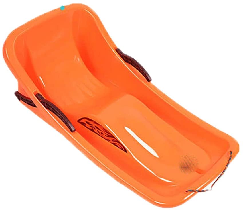 Sleds for Snow, 2Person High Back Toboggan with Brakes & Pull Rope