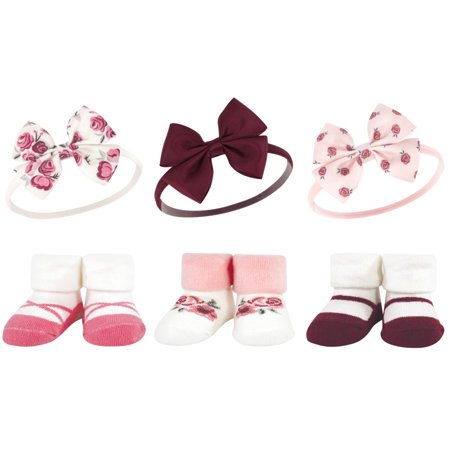 

Hudson Baby Infant Girls Headband and Socks Giftset Rose One Size