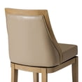 thumbnail image 6 of Maven Lane Vienna Counter Stool, Weathered Oak Finish, Avanti Bone Vegan Leather, 6 of 7