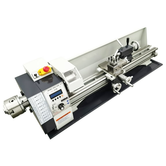 8.3"x31.5" Precision Metal Bench Lathe Double Head Double Chuck Electronic Pulse Metric/Imperial Thread