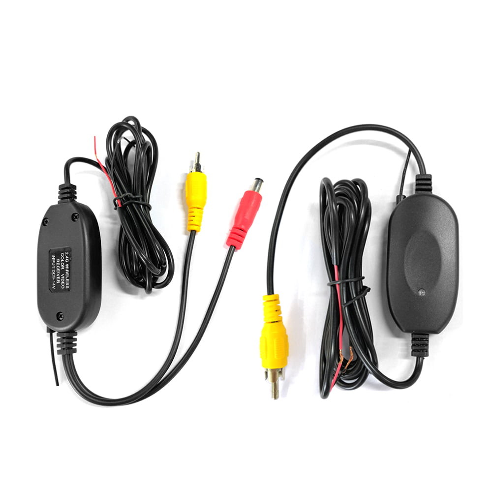 2.4GHz Wireless RCA Video Transmitter Receiver for Car Rear View Monitor Camera 