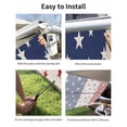 thumbnail image 7 of 4th of July RV Awning Sun Shade Screen 9'X7' Patriotic Stars Red White and Blue Mesh Sunscreen American Flag Stripes Beige Awning Shade Screen with Zipper Completed Kits for RV Motorhome Camper, 7 of 7