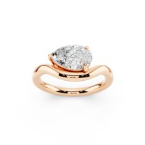 1 Ct Moissanite Solitaire Engagement Ring for Women 14K Rose Gold Plated S925 Silver D Color VVS1 Fine Jewelry Gifts Size 9