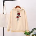 thumbnail image 2 of Gibobby Mujeres S Sudaderas con capucha Sudadera con capucha de manga larga con estampado de color sólido informal para mujer de Navidad (Beige, M), 2 of 5