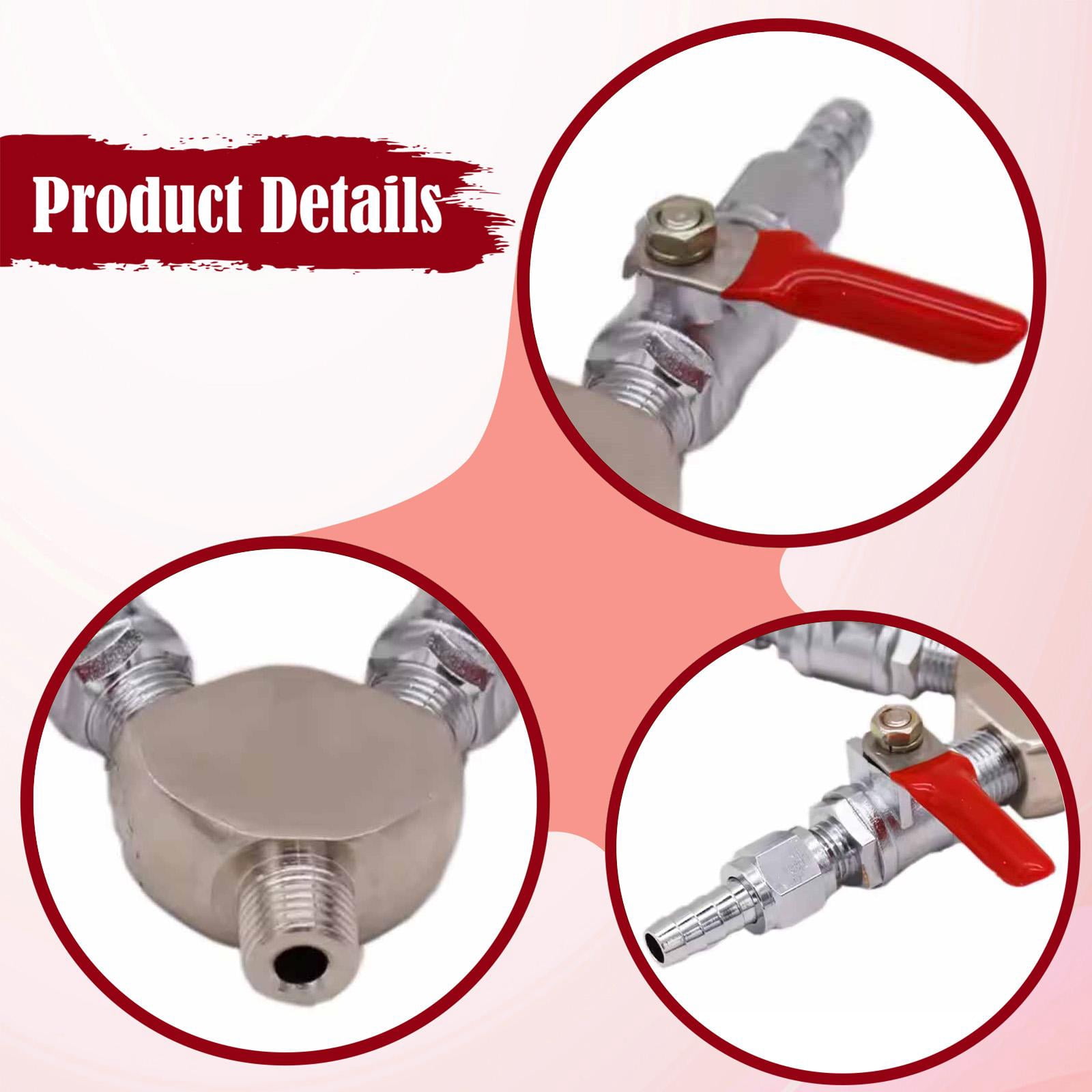 amagogo 2 Way CO2 Splitter Brew Beer Compact Replacement Easy to Use Sturdy Distributor