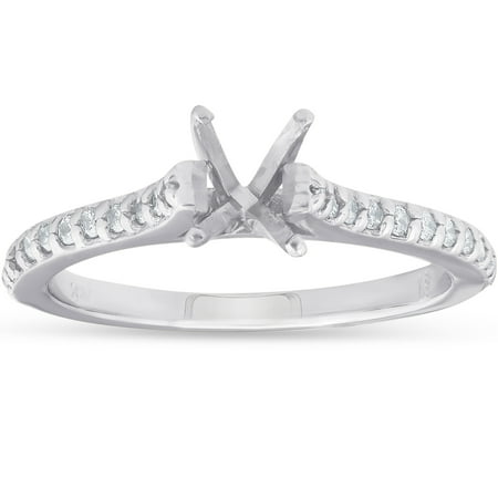 Pompeii 1/4ct Diamond Engagement Ring Setting 14K White Gold (G/H,I1)