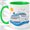 Green, variant on Cruise Ship Accent Mug, 11oz Ceramic Coffee Cup for Travel Fans