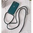 thumbnail image 1 of Chain Lanayrd Case Compatible Iphone 14 Pro Max/14 Pro Heart Motif Pattern With Cord For Necklace Soft, 1 of 1