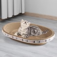 thumbnail image 6 of Cat Scratch Bed Oval Cat Scratcher Cardboard, 2 In 1 Cat Scratch Pad Bowl Nest for Indoor Cats, Round Lounger Couch, Furniture Protection, 6 of 7